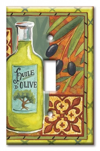 Art Plates - Decorative OVERSIZED Switch Plates & Outlet Covers - Olive Oil