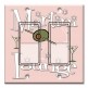 Printed Decora 2 Gang Rocker Style Switch with matching Wall Plate - Martini Lounge