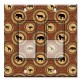 Printed Decora 2 Gang Rocker Style Switch with matching Wall Plate - African Theme Animal Circles
