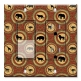 Printed 2 Gang Decora Switch - Outlet Combo with matching Wall Plate - African Theme Animal Circles