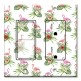 Printed 2 Gang Decora Switch - Outlet Combo with matching Wall Plate - Flamingo Toss