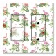 Printed 2 Gang Decora Switch - Outlet Combo with matching Wall Plate - Flamingo Toss