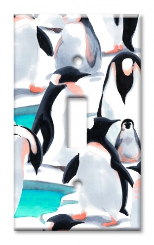 Watercolor Penguins - #2507