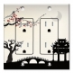 Printed 2 Gang Decora Duplex Receptacle Outlet with matching Wall Plate - Asian Architecture I