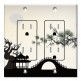 Printed 2 Gang Decora Duplex Receptacle Outlet with matching Wall Plate - Asian Architecture II