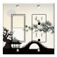 Printed 2 Gang Decora Switch - Outlet Combo with matching Wall Plate - Asian Architecture II