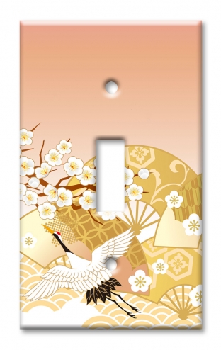 Art Plates - Decorative OVERSIZED Switch Plates & Outlet Covers - Oriental Fans