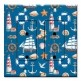 Printed 2 Gang Decora Duplex Receptacle Outlet with matching Wall Plate - Nautical Seamless