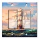 Printed Decora 2 Gang Rocker Style Switch with matching Wall Plate - Sailboat Painting
