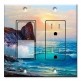 Printed 2 Gang Decora Switch - Outlet Combo with matching Wall Plate - Cliffside Sunrise