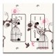 Printed 2 Gang Decora Duplex Receptacle Outlet with matching Wall Plate - Bird Cages