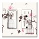 Printed 2 Gang Decora Switch - Outlet Combo with matching Wall Plate - Bird Cages