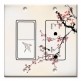 Printed 2 Gang Decora Switch - Outlet Combo with matching Wall Plate - Birds on a Cherry Blossom
