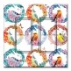 Printed Decora 2 Gang Rocker Style Switch with matching Wall Plate - Birds in a Wrath