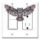Printed 2 Gang Decora Switch - Outlet Combo with matching Wall Plate - Patterned Owl