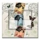 Printed Decora 2 Gang Rocker Style Switch with matching Wall Plate - Three Geishas