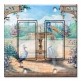 Printed Decora 2 Gang Rocker Style Switch with matching Wall Plate - Peacock Painting