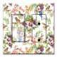 Printed 2 Gang Decora Switch - Outlet Combo with matching Wall Plate - Watercolor Birds