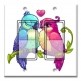 Printed Decora 2 Gang Rocker Style Switch with matching Wall Plate - Love Birds II