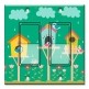 Printed Decora 2 Gang Rocker Style Switch with matching Wall Plate - Bird Houses in the Rain