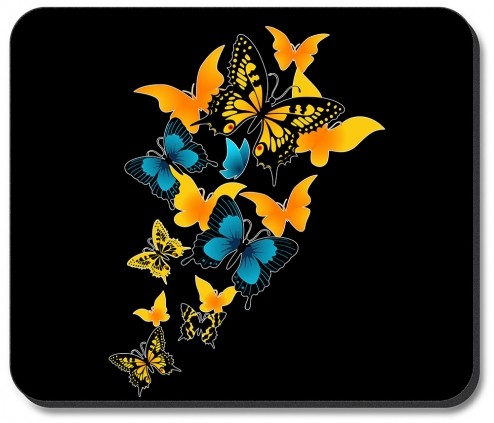 Blue and Yellow Butterflies - #2555