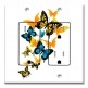 Printed 2 Gang Decora Duplex Receptacle Outlet with matching Wall Plate - Blue and Yellow Butterflies