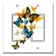Printed Decora 2 Gang Rocker Style Switch with matching Wall Plate - Blue and Yellow Butterflies