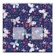 Printed Decora 2 Gang Rocker Style Switch with matching Wall Plate - Purple Seamless Butterflies
