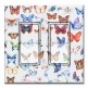 Printed Decora 2 Gang Rocker Style Switch with matching Wall Plate - Watercolor Butterflies