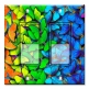 Printed Decora 2 Gang Rocker Style Switch with matching Wall Plate - Rainbow Butterflies