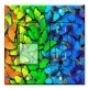 Printed 2 Gang Decora Switch - Outlet Combo with matching Wall Plate - Rainbow Butterflies