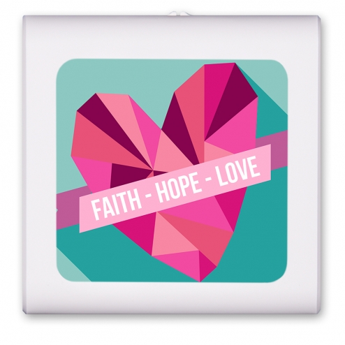 Breast Cancer Faith, Hope, Love - #2567