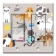 Printed 2 Gang Decora Switch - Outlet Combo with matching Wall Plate - Cute Cats