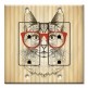 Printed 2 Gang Decora Duplex Receptacle Outlet with matching Wall Plate - Vintage Cat