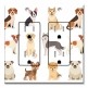 Printed 2 Gang Decora Duplex Receptacle Outlet with matching Wall Plate - Cute Dogs