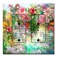 Printed 2 Gang Decora Duplex Receptacle Outlet with matching Wall Plate - Floral Wall