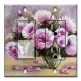 Printed 2 Gang Decora Switch - Outlet Combo with matching Wall Plate - Purple Flowers in a Vase
