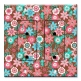 Printed 2 Gang Decora Duplex Receptacle Outlet with matching Wall Plate - Retro Floral Seamless