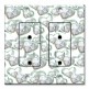 Printed 2 Gang Decora Duplex Receptacle Outlet with matching Wall Plate - Diamond Hearts