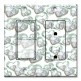 Printed 2 Gang Decora Switch - Outlet Combo with matching Wall Plate - Diamond Hearts