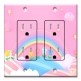 Printed 2 Gang Decora Duplex Receptacle Outlet with matching Wall Plate - Rainbow