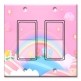 Printed Decora 2 Gang Rocker Style Switch with matching Wall Plate - Rainbow