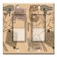 Printed Decora 2 Gang Rocker Style Switch with matching Wall Plate - Egypt
