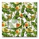 Printed 2 Gang Decora Switch - Outlet Combo with matching Wall Plate - Avocados