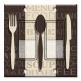 Printed Decora 2 Gang Rocker Style Switch with matching Wall Plate - Fork Knife and Spoon