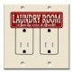 Printed 2 Gang Decora Duplex Receptacle Outlet with matching Wall Plate - Laundry Room