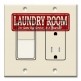 Printed 2 Gang Decora Switch - Outlet Combo with matching Wall Plate - Laundry Room