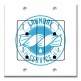 Printed 2 Gang Decora Duplex Receptacle Outlet with matching Wall Plate - Laundry Sign