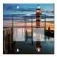 Printed Decora 2 Gang Rocker Style Switch with matching Wall Plate - Lighthouse on a Lake