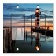 Printed 2 Gang Decora Switch - Outlet Combo with matching Wall Plate - Lighthouse on a Lake